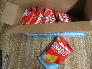 lot 195 image: Case of Cheez-It Snapped Snack Crac...