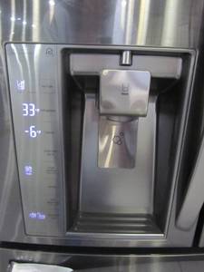 lot 30 image: LG InstaView Smart Wi-Fi Enabled 22.5-cu ft 4-Door Counter-depth French Door Refrigerator with Ice Maker and Door within Door (Fingerprint-Resistant Matte Black Stainless Steel) ENERGY STAR LMXC23796M