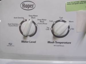 lot 32 image: Roper 3.5-cu ft High-Efficiency Top-Load Washer with Agitator (White) RTW4516FW
