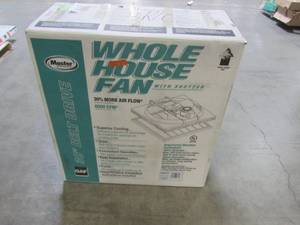 lot 49 image: Master Flow 6000 CFM 30 in. Belt Drive Deluxe Whole House Fan with Shutter 30BWHFS