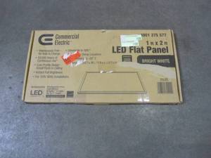 lot 210 image: Commercial Electric 1 ft. x 2 ft. 23-Watt White Integrated LED Edge-Lit Flat Panel Flushmount 74030HD-G2 (SM)