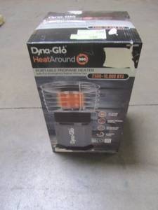 lot 228 image: Dyna-Glo 10K BTU HeatAround 360 Portable Propane Heater in Black HA1360BK