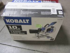lot 56 image: Kobalt 10-in 15-Amp Dual Bevel Bevel Sliding Compound Miter Saw SM2517LW