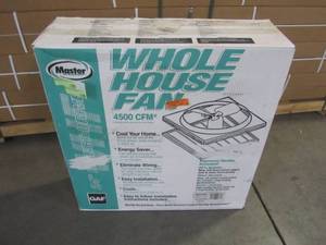 lot 64 image: Master Flow 4500 CFM 24 in. Direct Drive Whole House Fan with Shutter WHFS24M