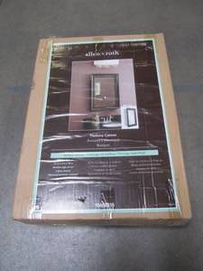 lot 15 image: allen  roth 22.25-in x 30.25-in Rectangle Surface Mirrored Steel Medicine Cabinet 6290