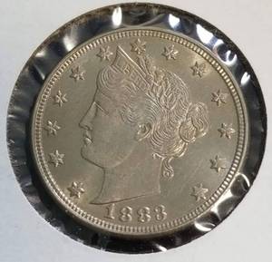 1883 NO CENTS LIBERTY V NICKEL IN HIGH GRADE