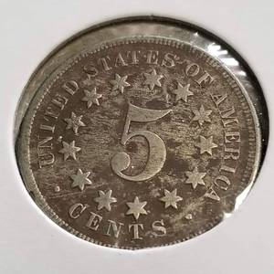 1867 no rays US SHIELD NICKEL