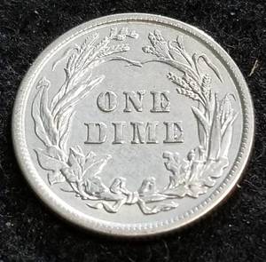 1912 US BARBER DIME AU