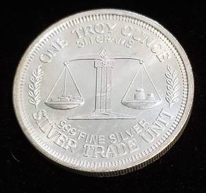 1 TROY OZ. .999 FINE SILVER MORGAN DOLLAR DESIGN