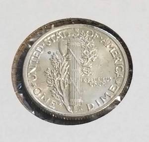 1942 MERCURY SILVER DIME BU
