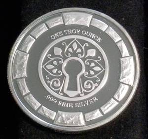 1 TROY OZ. .999 FINE SILVER STANSBURY RESEARCH KEY ROUND