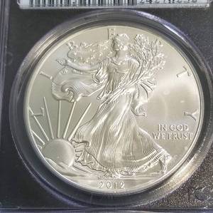2012 AMERICAN SILVER EAGLE 1 TROY OZ. .999 FINE SILVER MS70 PCGS FIRSTSTRIKE
