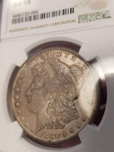 1880-CC CARSON CITY MORGAN SILVER DOLLAR AU58 NGC