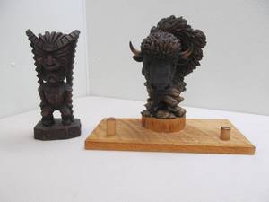 lot 10 image: statue , knife holder