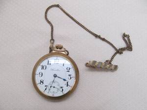 lot 26 image: vintage Hamilton pocket watch