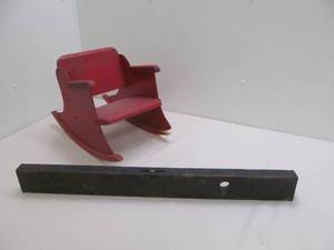 lot 48 image: vintage childs chiar,level