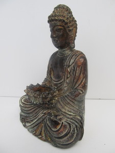 lot 111 image: 9.5 Seated Buddha Statue