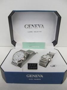 lot 59 image: His & Hers GENEVA Watches wBox