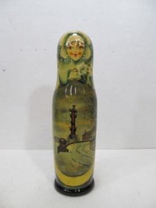 lot 153 image: Large Golden Cockerel JOHN DEERE Russian Outer Nesting Doll