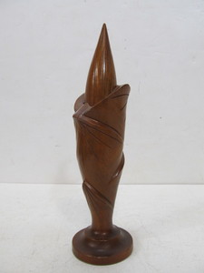 lot 156 image: Vintage Late 1930s Hand Carved JOHN OYA Milo Wood Hawaiian Perfume Bottle