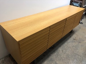 lot 143 image: Contemporary Slat Front Pottery Barn Long Buffet