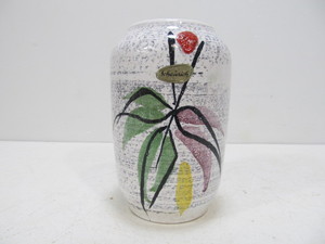 lot 219 image: Vintage SHEURICH KERAMIK Fat Lava Era Hand Painted Vase