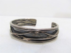 lot 228 image: Sculptural Sterling Silver Cuff Bracelet