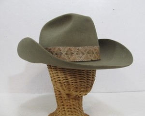 lot 265 image: Nice STETSON Felt & Rattlesnake Skin Cowboy Hat - Size 7 12
