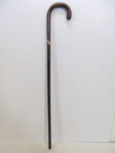 lot 285 image: Old antique Advertising Wooden Walking Stick Cane - Jenkins Vulcan Spring Company