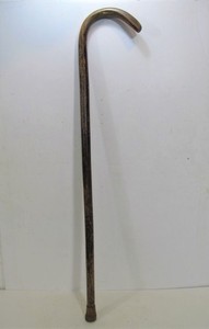 lot 287 image: Old antique Advertising Wooden Walking Stick Cane - Quality Drug Company - South St. Paul