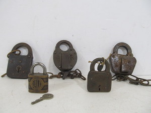 lot 290 image: Group of Antique Railroad & other Locks