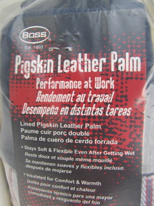 lot 294 image: 6 Brand New Pairs of BOSS Pigskin Leather Work Gloves