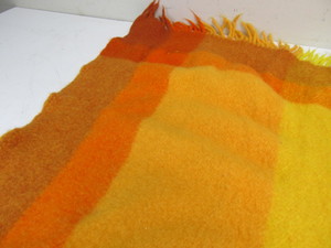 lot 312 image: Vintage Mid Century Scandinavian TIDSTRAND Small Wool Blanket by Lena Rewell