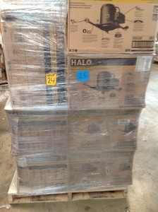 lot 26 image: Pallet whit Halo E26 5 in. Aluminum Recessed Lighting Housing for New Construction Ceiling, Insulation Contact, Air-Tite new