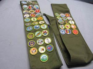 lot 27 image: Merit Badges on Two Sashes