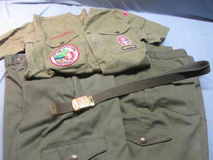 lot 47 image: Older BSA Shirt-Eagle Patch, Pants, Belt