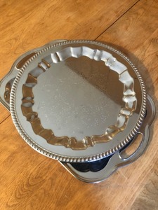 lot 51 image: SILVER SERVING TRAYS