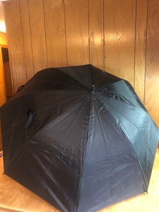 lot 62 image: VINTAGE LARGE BLACK UMBRELLA