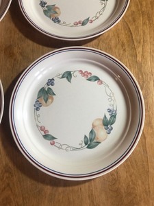 lot 64 image: COLLECTIBLE COLLECTION OF 7 MATCHING CORELLE BY CORNING ABUNDANCE DINNER PLATES