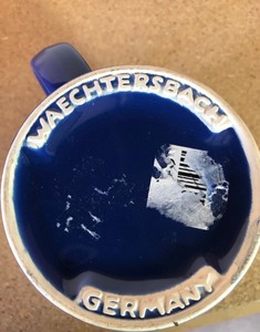 lot 247 image: LOT OF (3) WAECHTERSBACH BLUE SNOWMAN MUGS Ceramic Coffee Cup Christmas - GREAT CONDITION