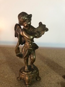 lot 256 image: SET OF BRONZE PUTTI ANGELS ANTIQUE DECOR