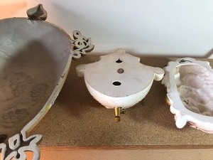 lot 294 image: 3&nbspMid Century Italian Lavabos  Fountains Wall Art