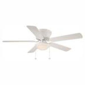 lot 15 image: Hugger 52 in. LED Indoor White Ceiling Fan with Light Kit