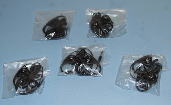 lot 16 image: Lot of Five (5) NEW Sennheiser EP01 Pro Audio Lightweight Stereo Headphones w 3.5mm Mini Connector