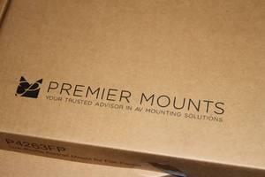 lot 58 image: Lot of 3 New Premier Low Profile Flat Portrait Monitor  Display Mounts for 42-63 TVs
