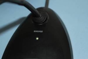 lot 100 image: Lot of 6 Shure Pro Audio Gooseneck Microphones