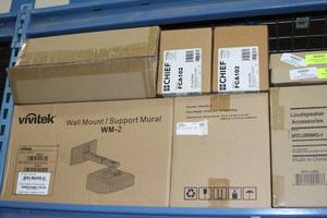lot 121 image: HUGE 8 Lot of Miscellaneous Pro Audio & Video Items & Accessories - In Boxes
