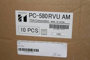 lot 103 image: New in Box Lot of 10 TOA Electronics 8 Plenum-Rated Ceiling Speakers