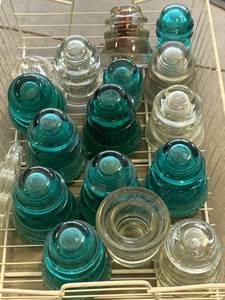 lot 30 image: Lot of 15 Glass Insulators
