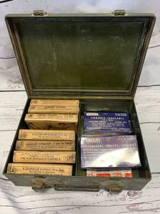 lot 32 image: WW2 First Aid Box Filled with Supplies